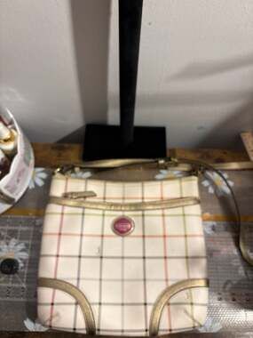 Coach Peyton Tattersall Plaid File Crossbody Bag F20005